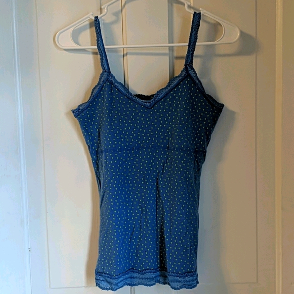 Blue cami in with green stars